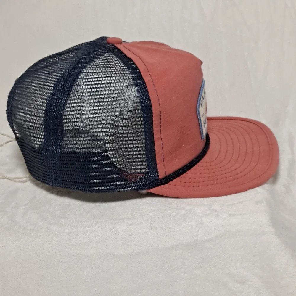Faherty All Day Sun Trucker Hat Snapback Red Mesh Back